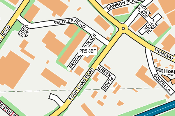 PR5 8BF map - OS OpenMap – Local (Ordnance Survey)