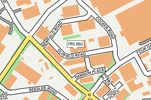 PR5 8BG map - OS OpenMap – Local (Ordnance Survey)