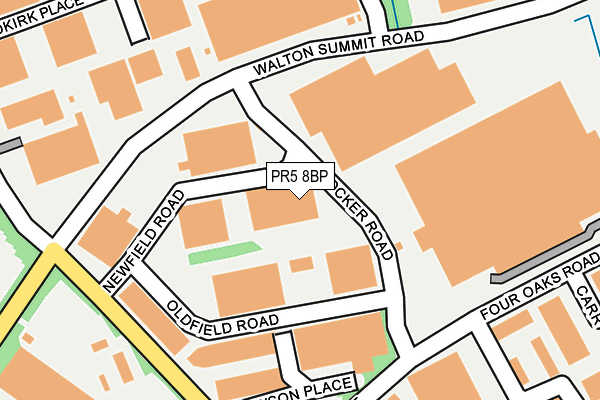 PR5 8BP map - OS OpenMap – Local (Ordnance Survey)