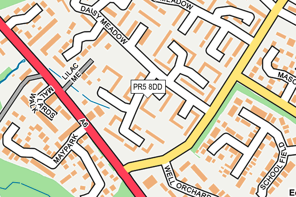 PR5 8DD map - OS OpenMap – Local (Ordnance Survey)
