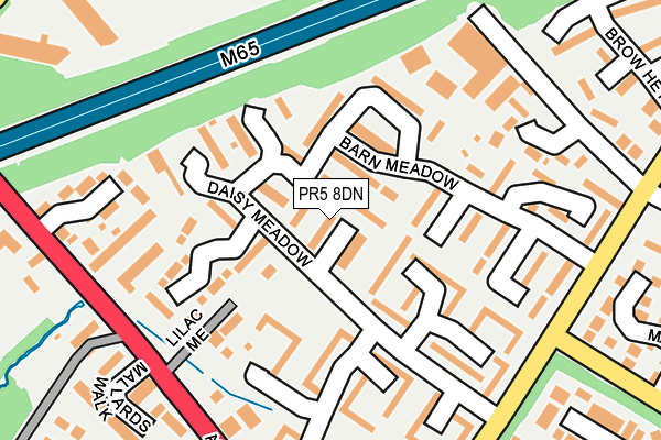 PR5 8DN map - OS OpenMap – Local (Ordnance Survey)