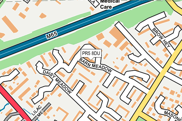 PR5 8DU map - OS OpenMap – Local (Ordnance Survey)