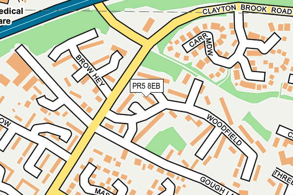 PR5 8EB map - OS OpenMap – Local (Ordnance Survey)