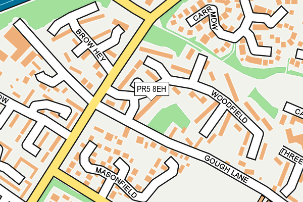 PR5 8EH map - OS OpenMap – Local (Ordnance Survey)