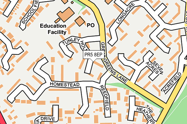 PR5 8EP map - OS OpenMap – Local (Ordnance Survey)