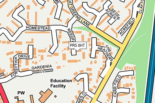 PR5 8HT map - OS OpenMap – Local (Ordnance Survey)