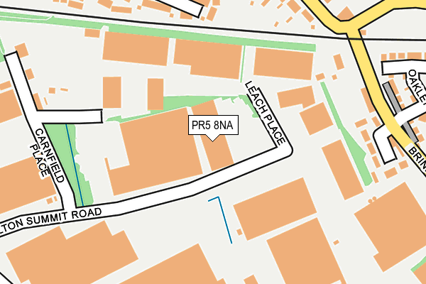 PR5 8NA map - OS OpenMap – Local (Ordnance Survey)