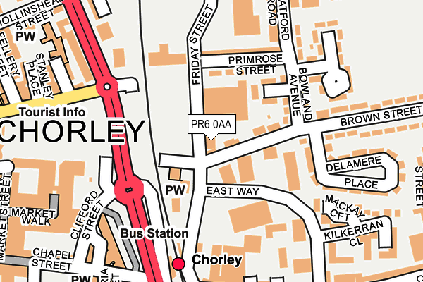 Map of MASTER TYRES CHORLEY LTD at local scale