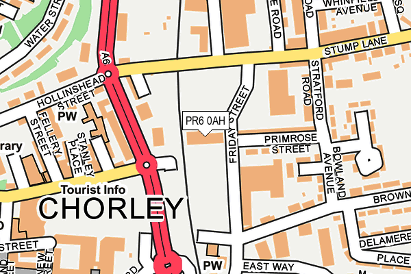 PR6 0AH map - OS OpenMap – Local (Ordnance Survey)