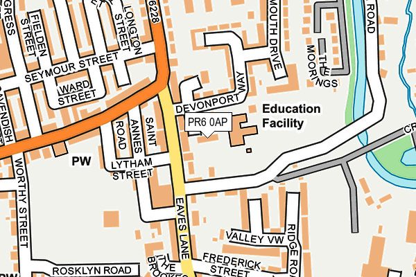 PR6 0AP map - OS OpenMap – Local (Ordnance Survey)