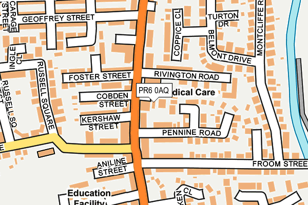 PR6 0AQ map - OS OpenMap – Local (Ordnance Survey)