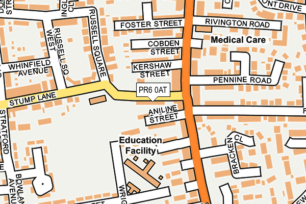 PR6 0AT map - OS OpenMap – Local (Ordnance Survey)