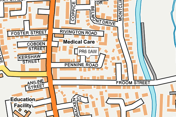 PR6 0AW map - OS OpenMap – Local (Ordnance Survey)