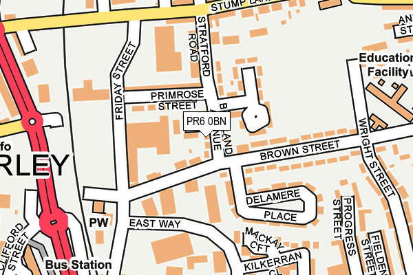 PR6 0BN map - OS OpenMap – Local (Ordnance Survey)