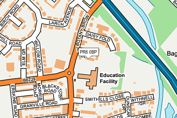 PR6 0BP map - OS OpenMap – Local (Ordnance Survey)