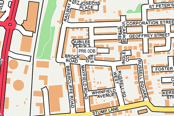 PR6 0DB map - OS OpenMap – Local (Ordnance Survey)