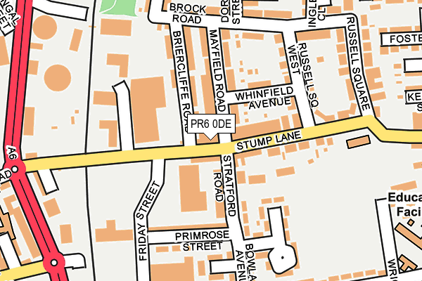 PR6 0DE map - OS OpenMap – Local (Ordnance Survey)