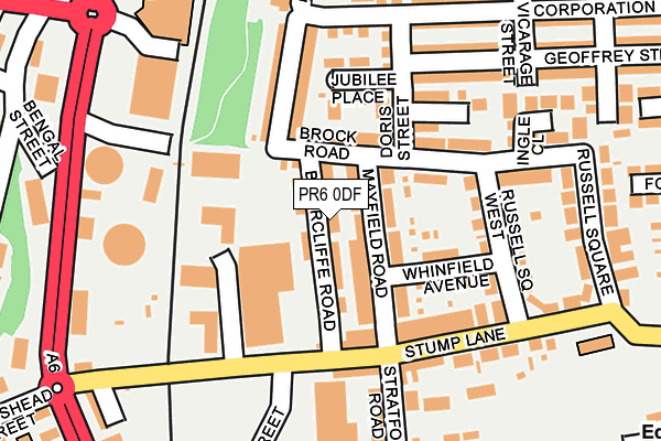 PR6 0DF map - OS OpenMap – Local (Ordnance Survey)