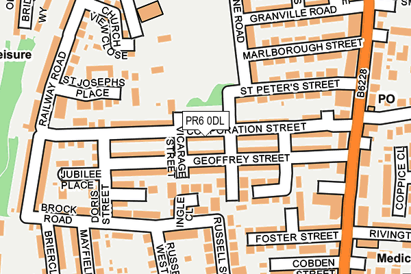 PR6 0DL map - OS OpenMap – Local (Ordnance Survey)