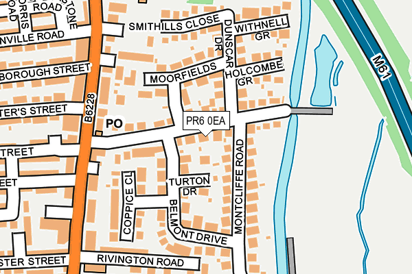 PR6 0EA map - OS OpenMap – Local (Ordnance Survey)