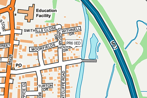 PR6 0ED map - OS OpenMap – Local (Ordnance Survey)