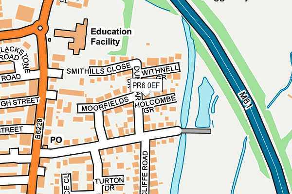 PR6 0EF map - OS OpenMap – Local (Ordnance Survey)