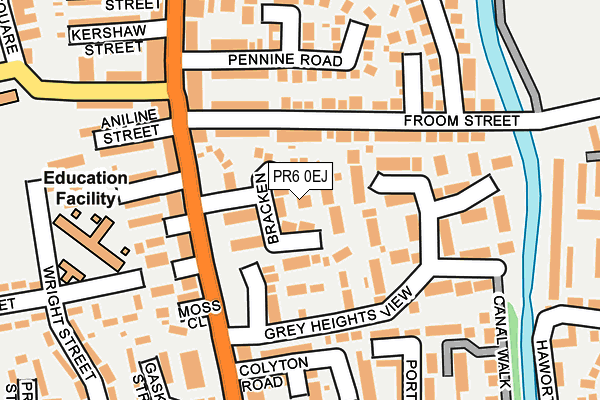 PR6 0EJ map - OS OpenMap – Local (Ordnance Survey)
