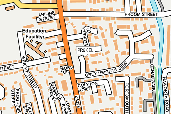 PR6 0EL map - OS OpenMap – Local (Ordnance Survey)