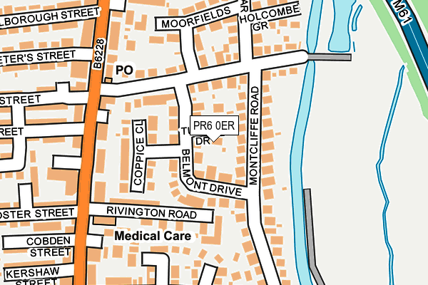 PR6 0ER map - OS OpenMap – Local (Ordnance Survey)