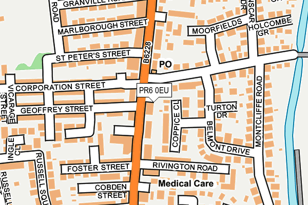 PR6 0EU map - OS OpenMap – Local (Ordnance Survey)