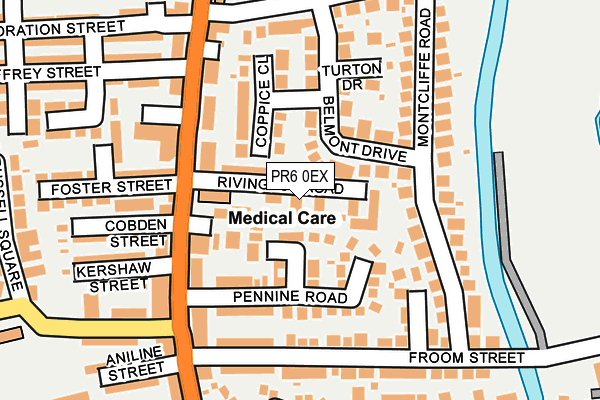 PR6 0EX map - OS OpenMap – Local (Ordnance Survey)