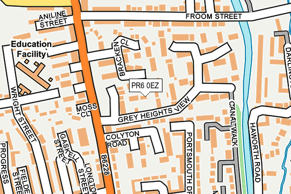 PR6 0EZ map - OS OpenMap – Local (Ordnance Survey)