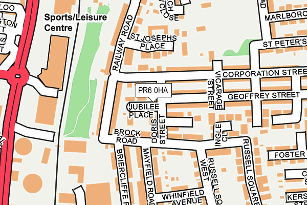 PR6 0HA map - OS OpenMap – Local (Ordnance Survey)