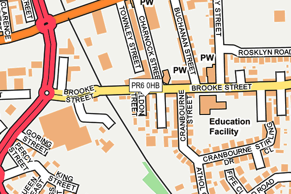 PR6 0HB map - OS OpenMap – Local (Ordnance Survey)