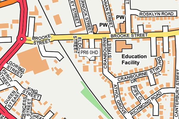 PR6 0HD map - OS OpenMap – Local (Ordnance Survey)