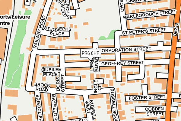 PR6 0HF map - OS OpenMap – Local (Ordnance Survey)