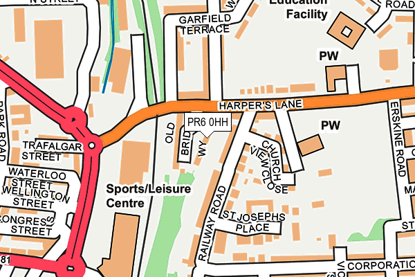 PR6 0HH map - OS OpenMap – Local (Ordnance Survey)