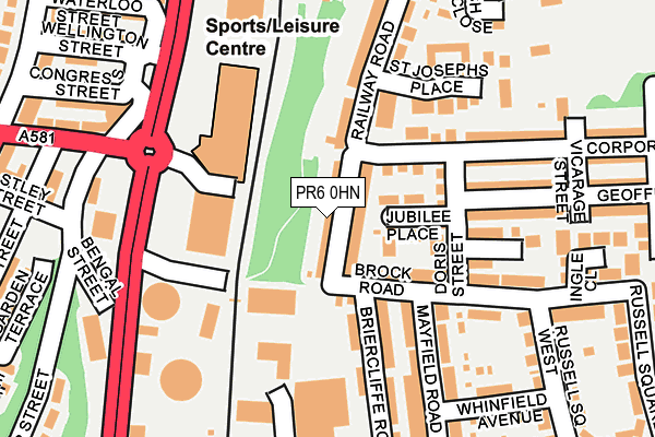 PR6 0HN map - OS OpenMap – Local (Ordnance Survey)