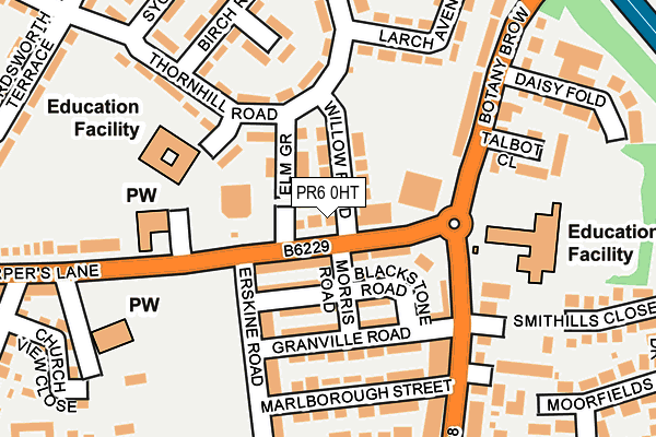 PR6 0HT map - OS OpenMap – Local (Ordnance Survey)