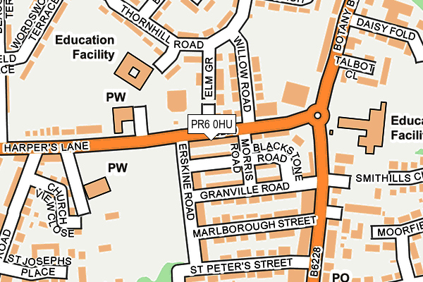 PR6 0HU map - OS OpenMap – Local (Ordnance Survey)