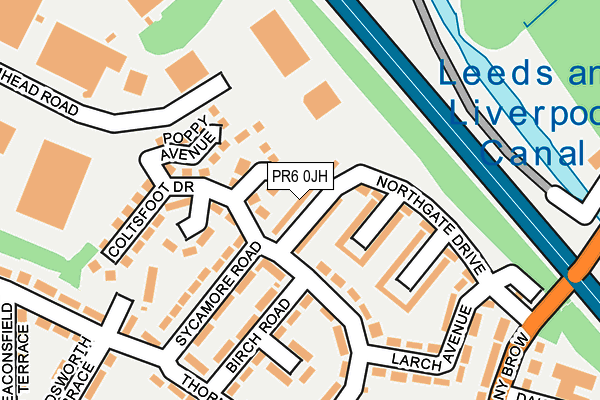 PR6 0JH map - OS OpenMap – Local (Ordnance Survey)