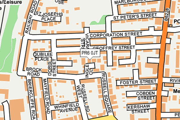 PR6 0JT map - OS OpenMap – Local (Ordnance Survey)