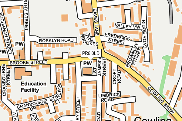 PR6 0LD map - OS OpenMap – Local (Ordnance Survey)