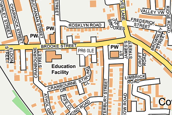 PR6 0LE map - OS OpenMap – Local (Ordnance Survey)