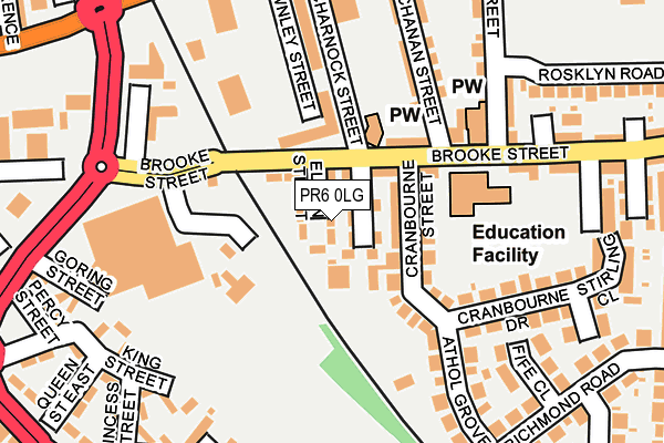 PR6 0LG map - OS OpenMap – Local (Ordnance Survey)