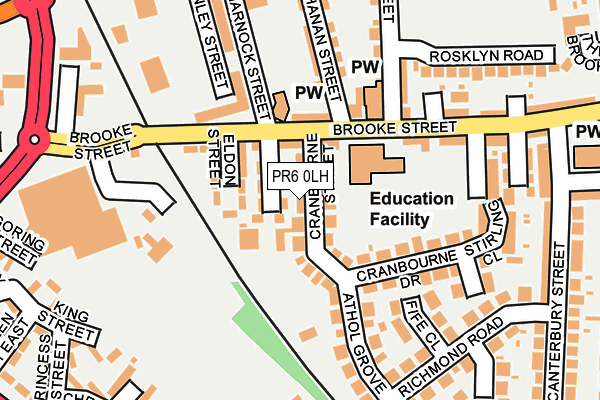 PR6 0LH map - OS OpenMap – Local (Ordnance Survey)