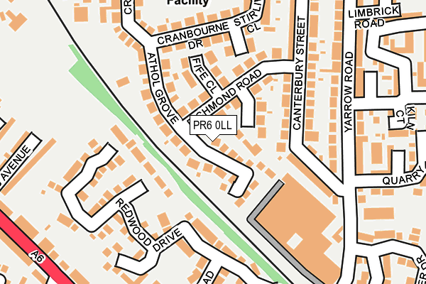 PR6 0LL map - OS OpenMap – Local (Ordnance Survey)