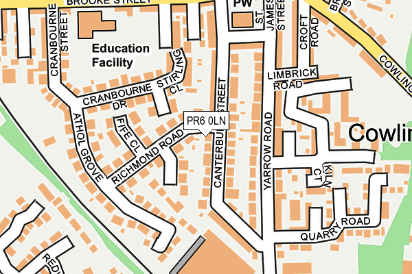 PR6 0LN map - OS OpenMap – Local (Ordnance Survey)