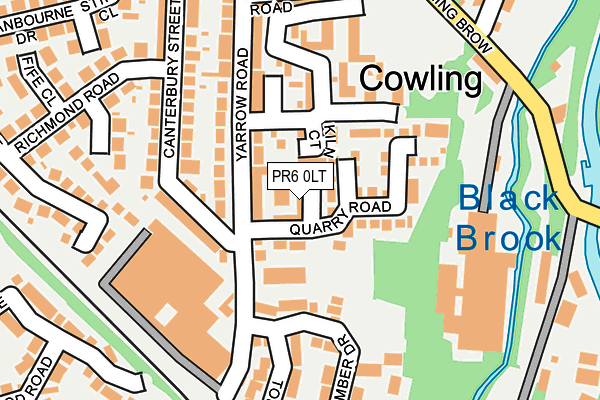 PR6 0LT map - OS OpenMap – Local (Ordnance Survey)