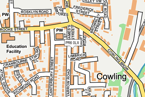 PR6 0LX map - OS OpenMap – Local (Ordnance Survey)